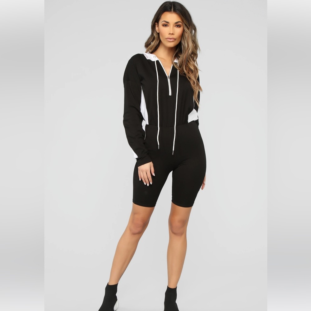 Black/White Reflective Romper